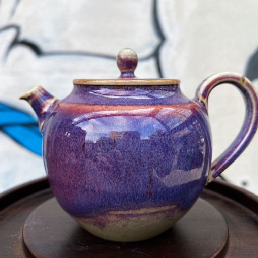 Керамический чайник Цзиндэчжэнь (фиолетовый) Объем 160 мл.